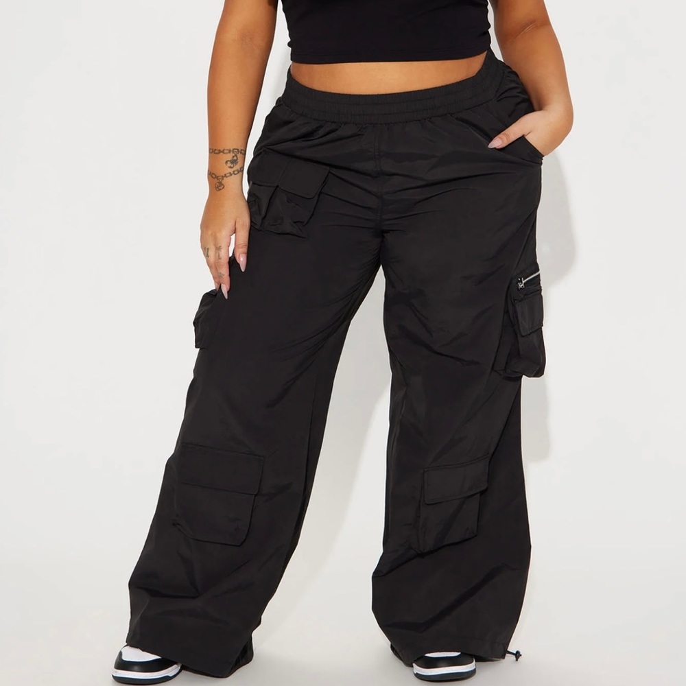 black cargo pants